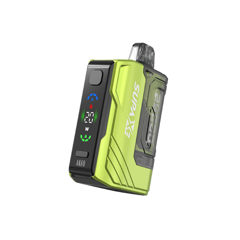 SUPA X3 - Cápsula precargada de 25.000 inhalaciones - Potencia variable - Modo de impulso con un botón - Opción de cápsula recargable