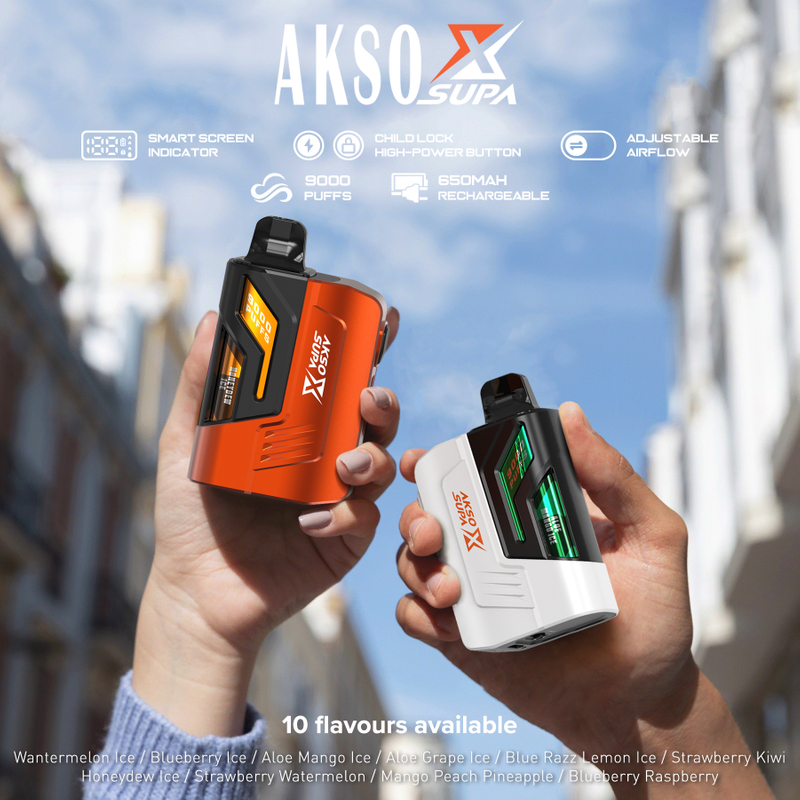 HCigar AKSO SUPA X 650mAh (Recargable) 9000 Puffs 